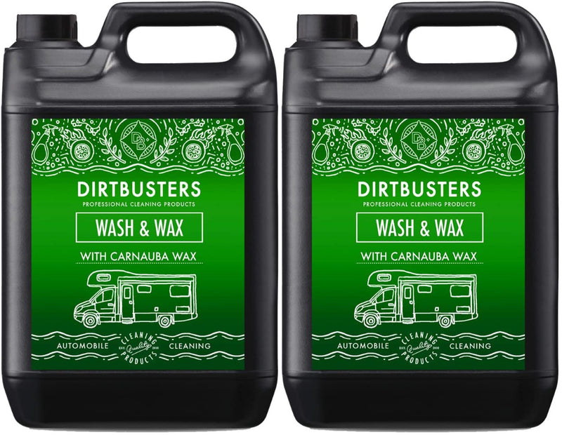 Dirtbusters Caravan Motorhome Wash & Wax Shampoo, With Carnauba Wax (5 Litres) - dirtbusters.co.uk