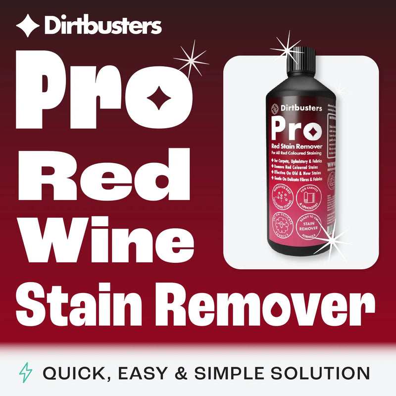 Dirtbusters Pro Red Wine Stain Remover, Powerful Professional Carpet Cleaning Solution To Remove Stubborn Red Stains (1L)