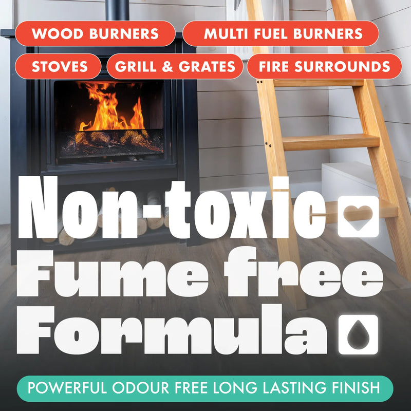 Stove Polish For Log Burners & Grates, Stove Paint Alternative (250ml)