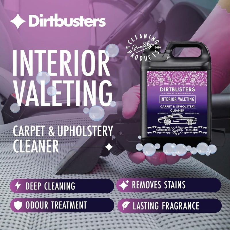 Dirtbusters Car Valeting Carpet & Upholstery Cleaner Shampoo (5 Litre)