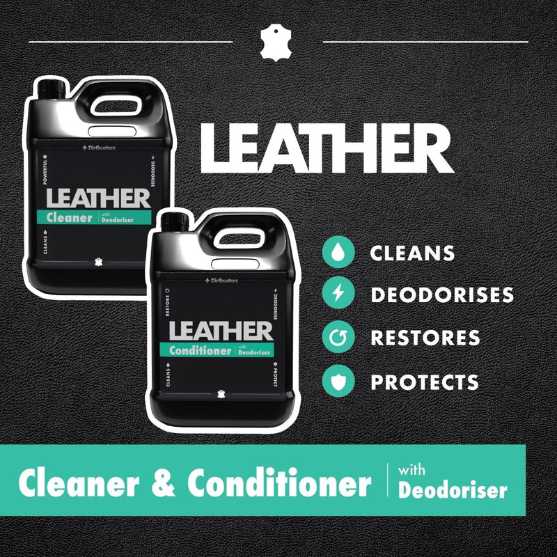 Dirtbusters Deodorising Leather Cleaner & Conditioner, Clean, Deodorise & Restore (2x5 Litre)