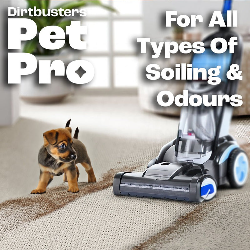 Dirtbusters Pet Pro Antibacterial Carpet Cleaner Shampoo Solution, Kills 99.99% Of Bacteria (5L) - dirtbusters.co.uk