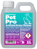 Dirtbusters Pet Pro Artificial Grass Cleaner For Dogs & Cats, Powerful Cleaning Disinfectant & Odour Eliminator For Urine & Bad Odours, Use On All Types Of Astro Turf (1L) - dirtbusters.co.uk