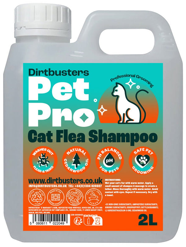 Dirtbusters Pet Pro Cat Flea Shampoo (2L) - dirtbusters.co.uk