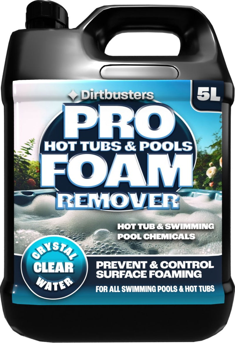 Dirtbusters Pro Foam Remover For Hot Tub, Spa & Swimming Pools (5L) - dirtbusters.co.uk