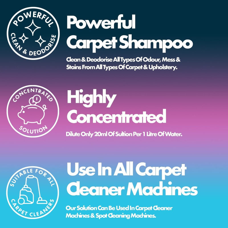 Dirtbusters Simply Carpet Cleaner Shampoo Solution (1L) - dirtbusters.co.uk