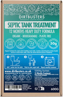 Organic Septic Waste Tank Treatment 50g Dissolvable Sachets 12 Month Treatment Pack