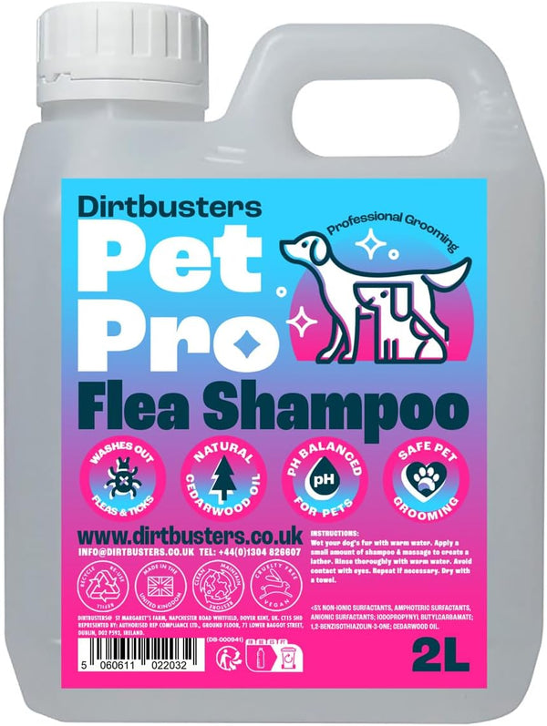 Pet Pro Dog Flea Shampoo (2L) - dirtbusters.co.uk