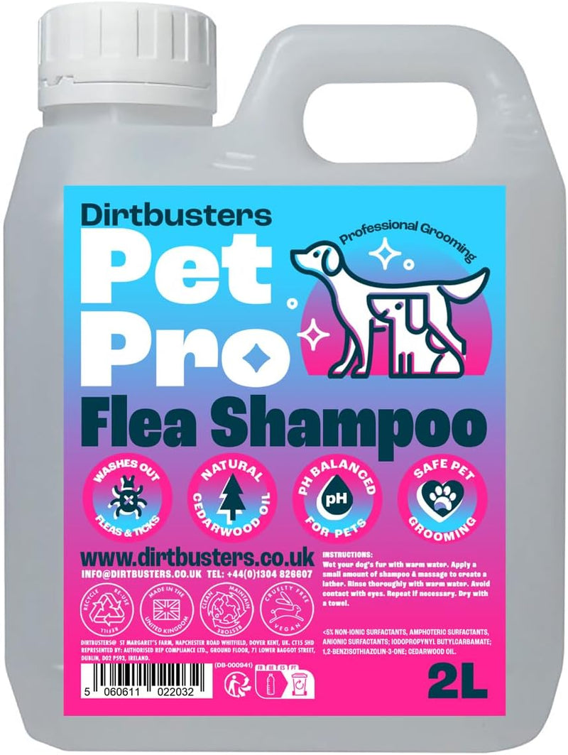 Pet Pro Dog Flea Shampoo (2L) - dirtbusters.co.uk