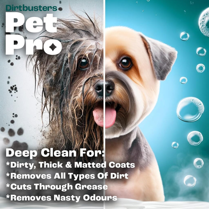 Pet Pro Dog Shampoo (2L) Sensitive Skin, Deep Cleaning Professional Dog Grooming & Puppy Shampoo & Conditioner For Smelly Dogs, Baby Fresh - dirtbusters.co.uk