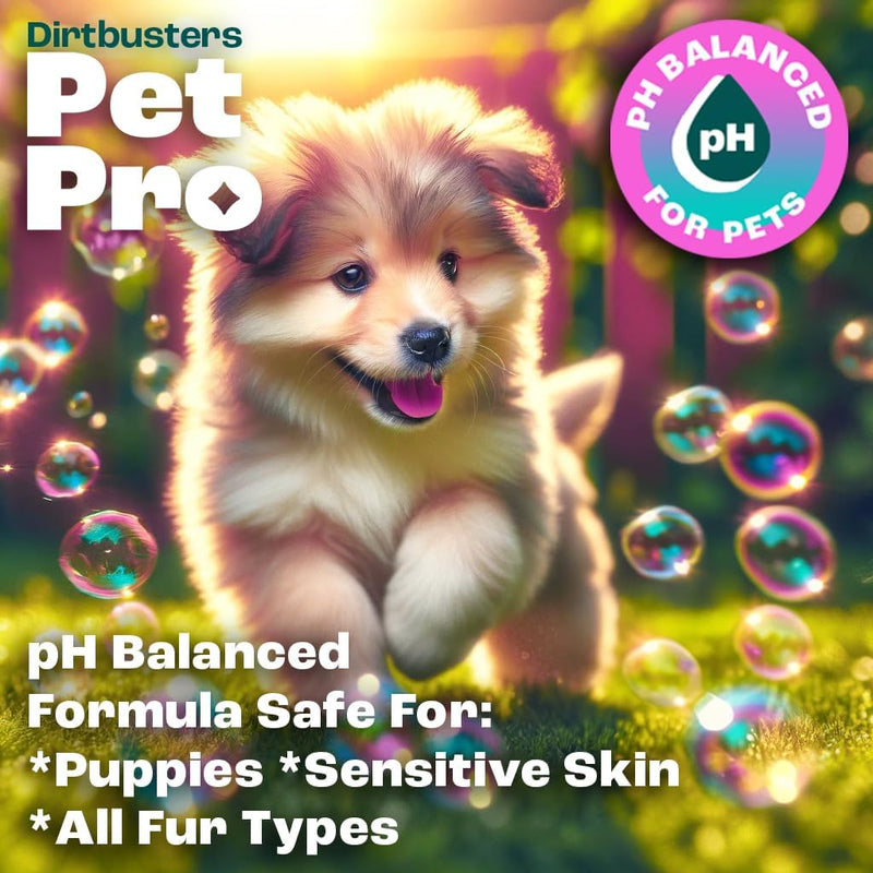 Pet Pro Dog Shampoo (2L) Sensitive Skin, Deep Cleaning Professional Dog Grooming & Puppy Shampoo & Conditioner For Smelly Dogs, Baby Fresh - dirtbusters.co.uk