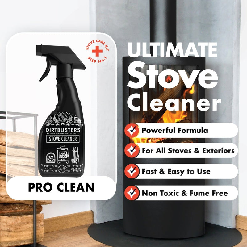 Stove Cleaner For Log Burners & Multi Fuel Stove Cleaning Spray (750ml) - dirtbusters.co.uk