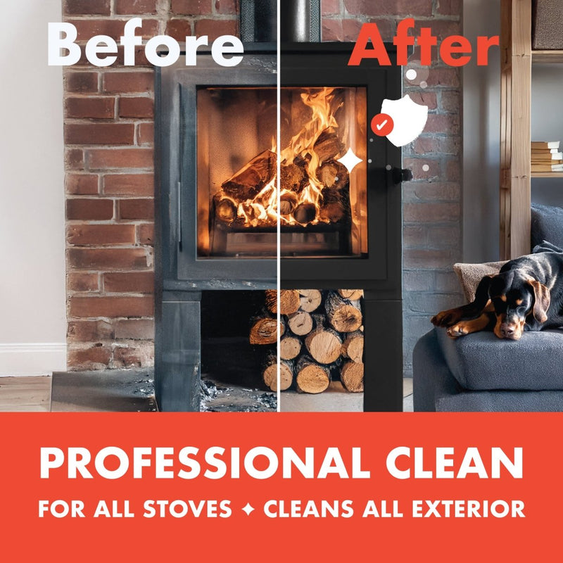 Stove Cleaner For Log Burners & Multi Fuel Stove Cleaning Spray (750ml) - dirtbusters.co.uk