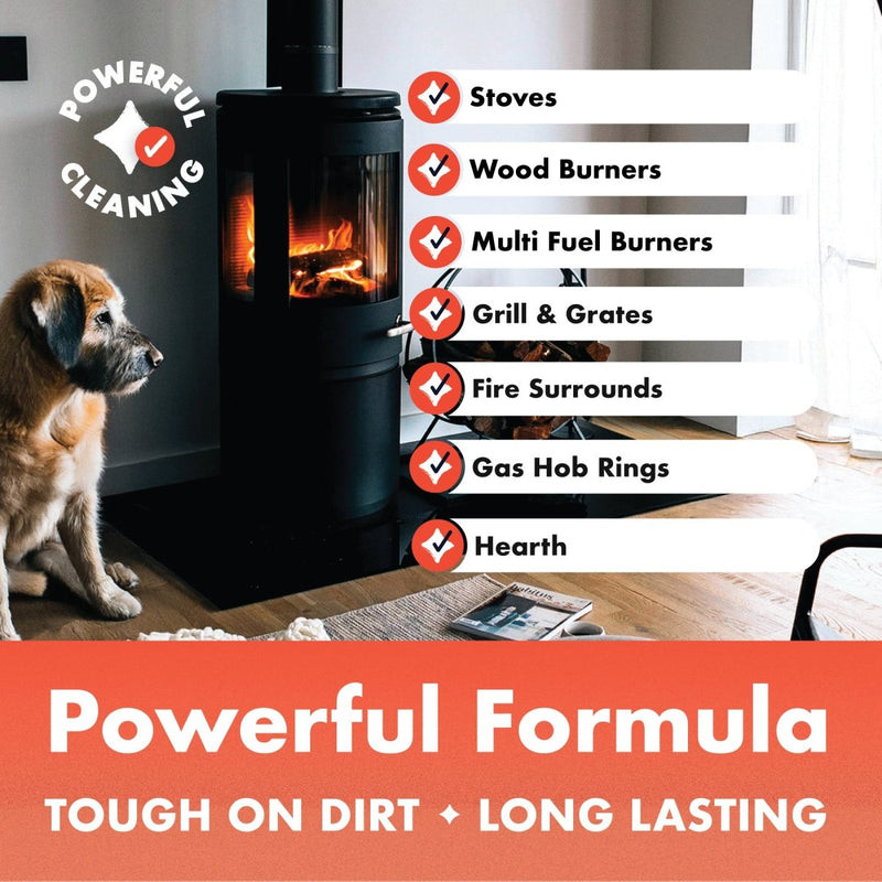 Stove Cleaner For Log Burners & Multi Fuel Stove Cleaning Spray (750ml) - dirtbusters.co.uk