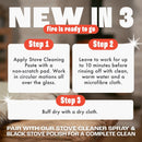 Stove Glass Cleaner, Remove Burnt On Soot, Ash, Tar & Dirt (250g)