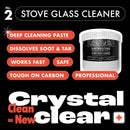 Stove Glass Cleaner, Remove Burnt On Soot, Ash, Tar & Dirt (500g)