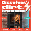 Stove Glass Cleaner, Remove Burnt On Soot, Ash, Tar & Dirt (500g)