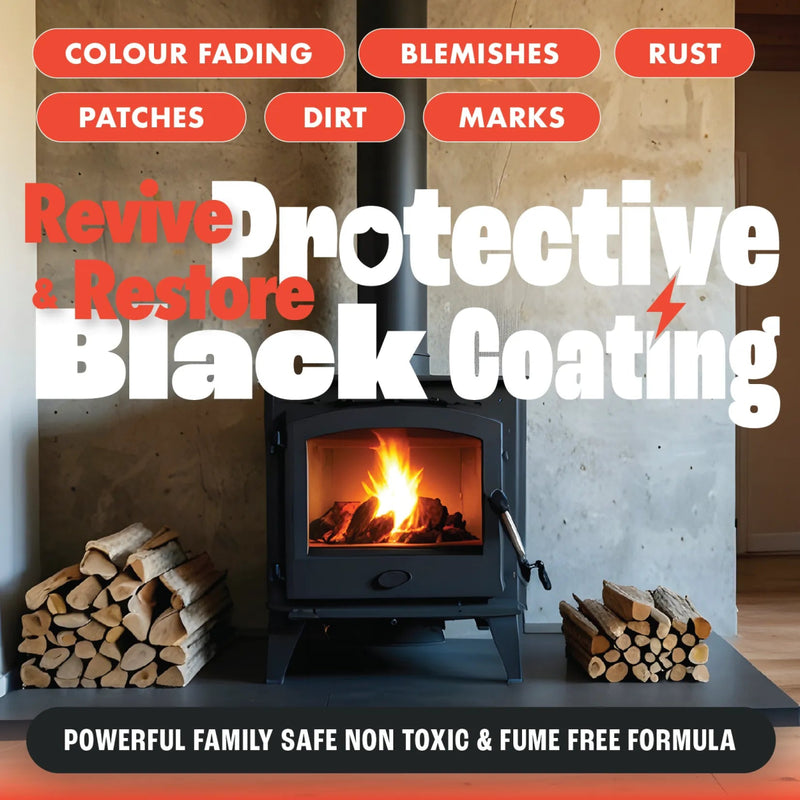Stove Polish For Log Burners & Grates, Stove Paint Alternative (250ml)