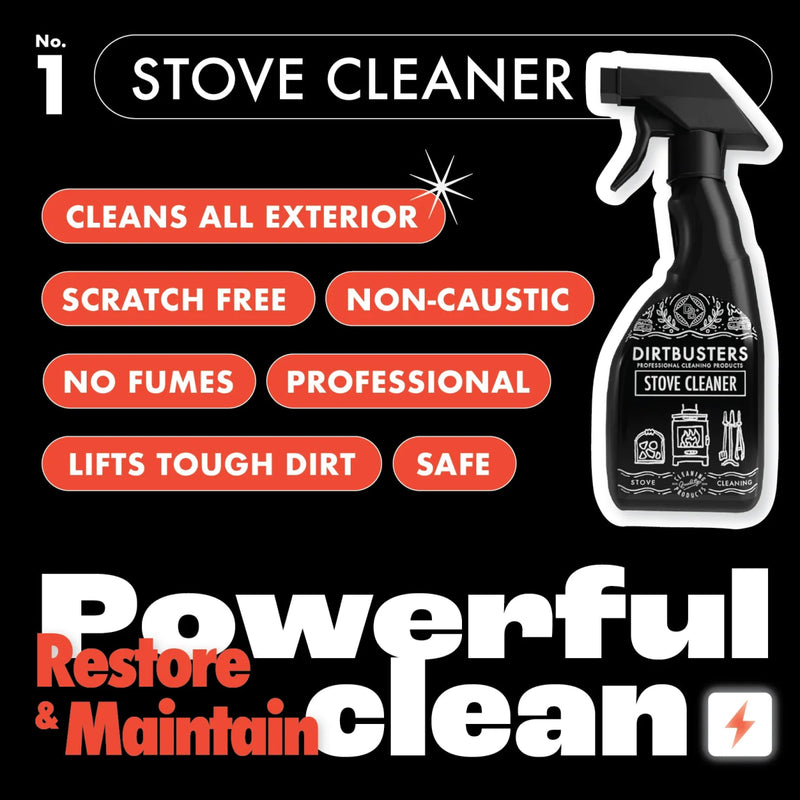 Stove Polish, Stove Glass Cleaner & Stove Cleaner Spray Care Kit
