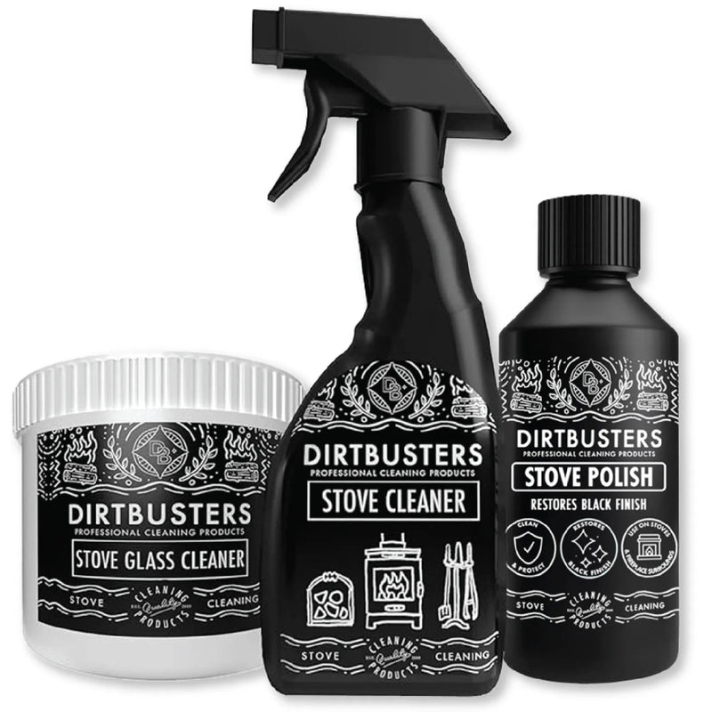 Stove Polish, Stove Glass Cleaner & Stove Cleaner Spray Care Kit