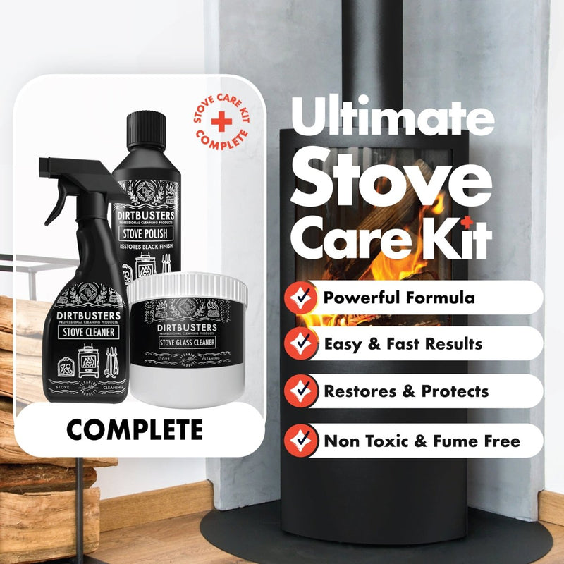 Stove Polish, Stove Glass Cleaner & Stove Cleaner Spray Care Kit - dirtbusters.co.uk