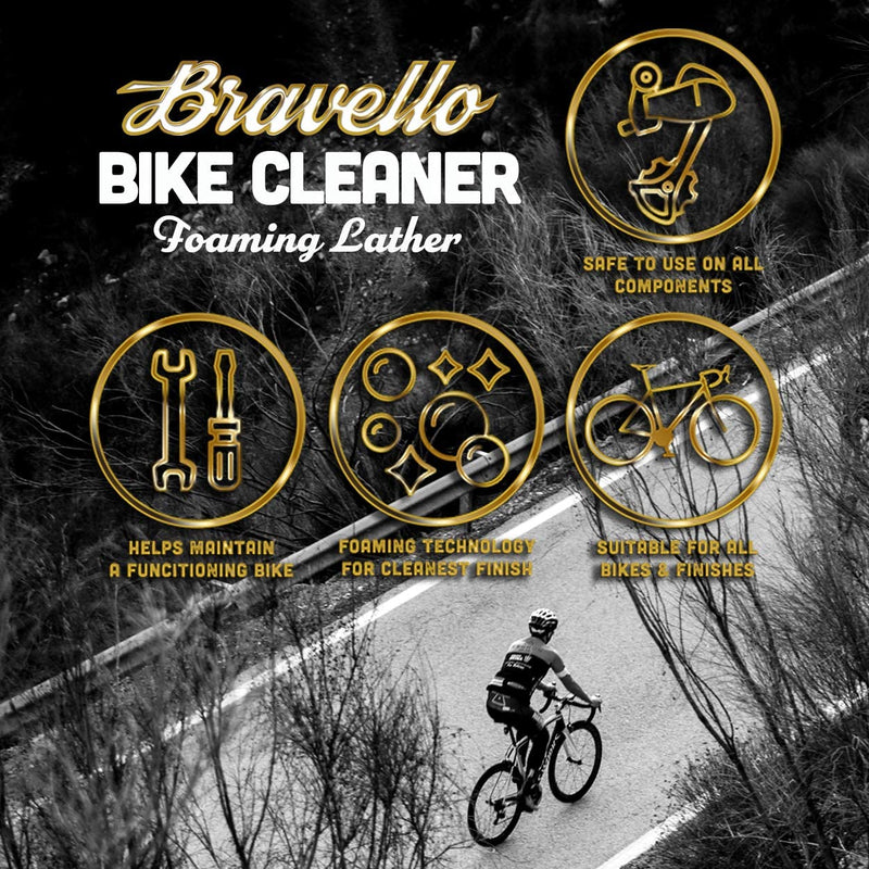 Bravello Foaming Bike Cleaner Kit, 6 Litres Of Cleaner, 1 Litre Concentrate Refill & 1 Litre Spray - dirtbusters.co.uk