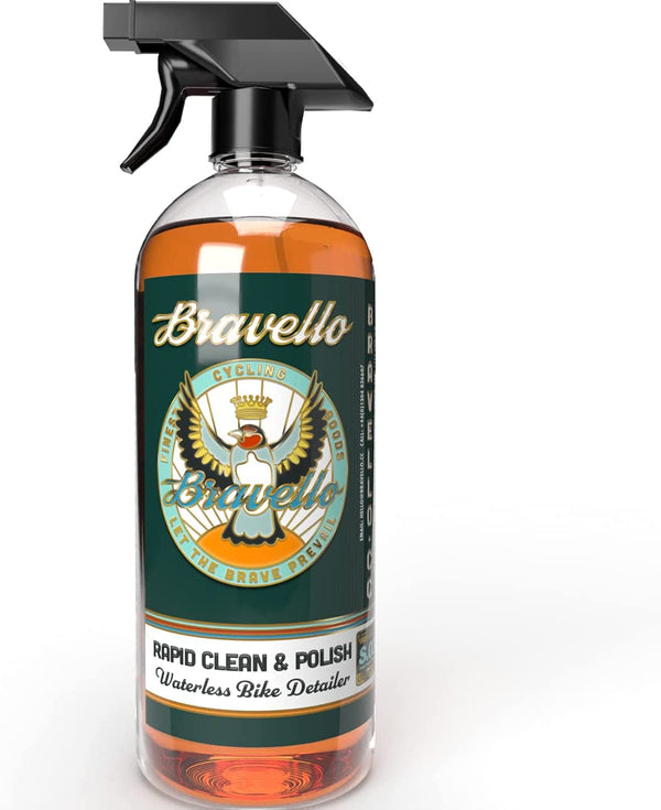 Bravello Rapid Bike Clean & Polish, Waterless Wash & Wax Spray (500ml) - dirtbusters.co.uk