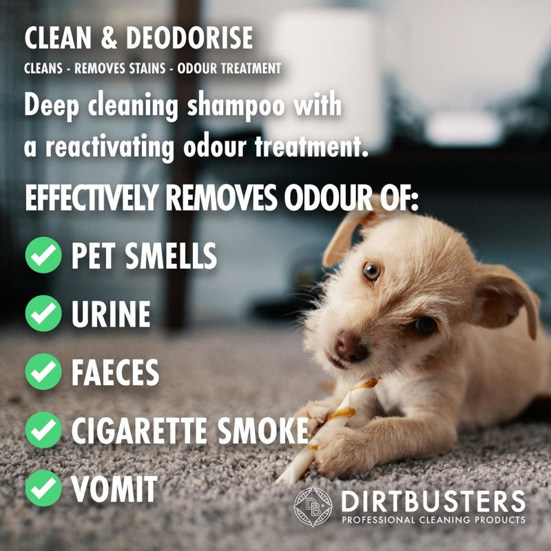 Clean & Deodorise Carpet Cleaning Solution, 3-in-1, Aroma Fresh (5L) - dirtbusters.co.uk