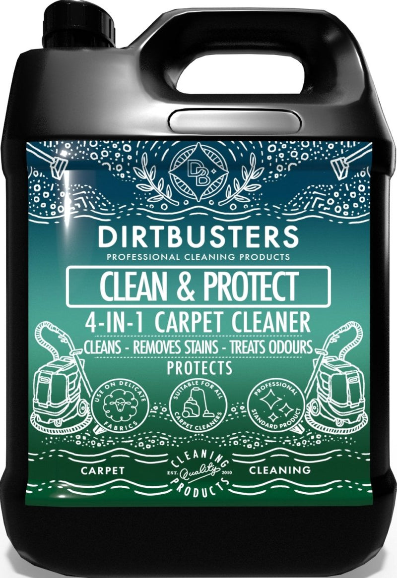 Clean & Protect 4-in-1 Carpet Cleaner Solution (5L) - dirtbusters.co.uk