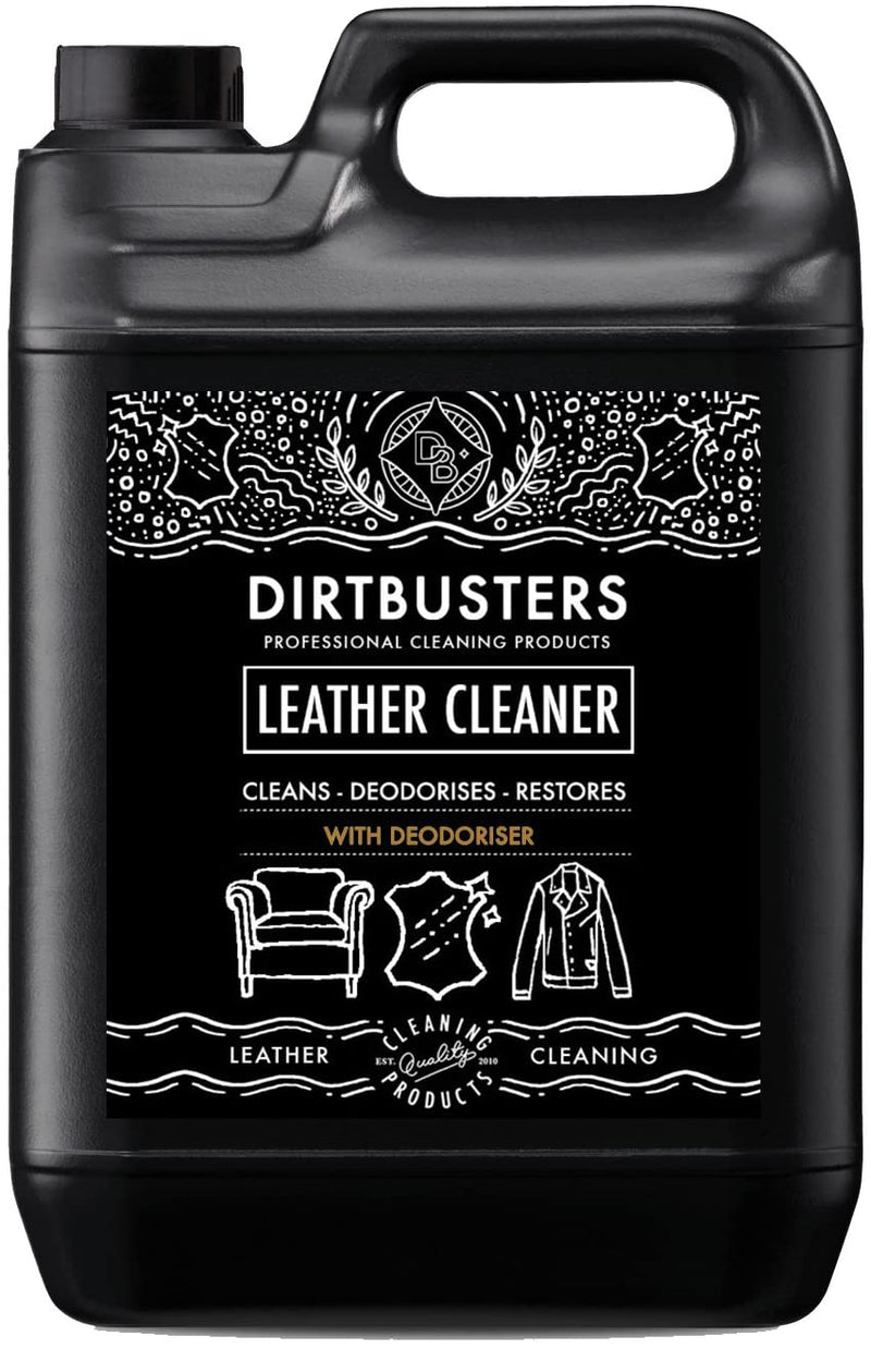 Dirtbusters Deodorising Leather Cleaner 3-in-1 Clean, Deodorise & Restore (5 Litre) - dirtbusters.co.uk