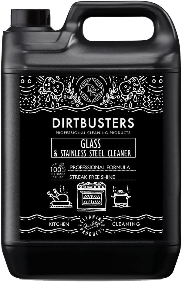 Dirtbusters Glass & Stainless Steel Cleaner Polish (5 Litre) - dirtbusters.co.uk