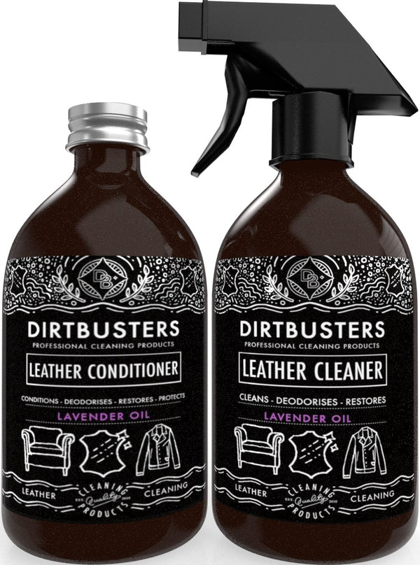 Dirtbusters Leather Clean & Condition Kit, With Lavender Oil (x2 500ml) - dirtbusters.co.uk