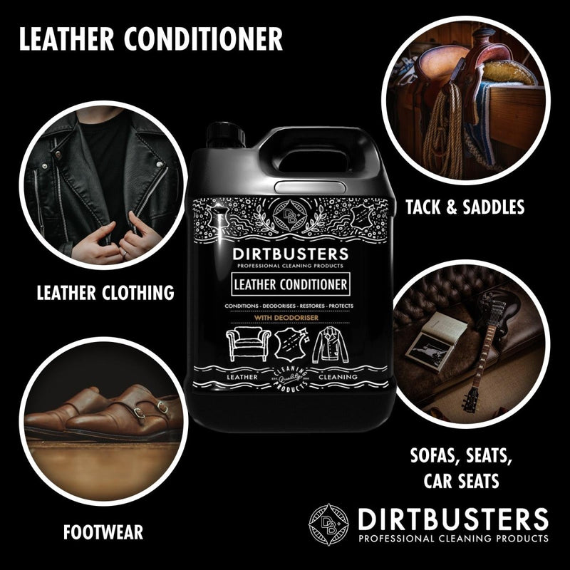 Dirtbusters Leather Conditioner & Protect, With Deodoriser (5 Litre) - dirtbusters.co.uk