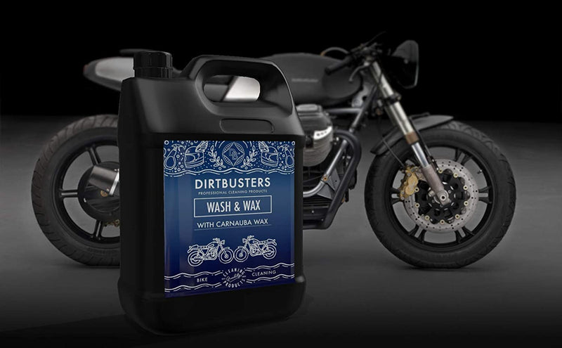 Dirtbusters Motorbike Wash & Wax Cleaning Shampoo, With Carnauba Wax (5 Litres) - dirtbusters.co.uk