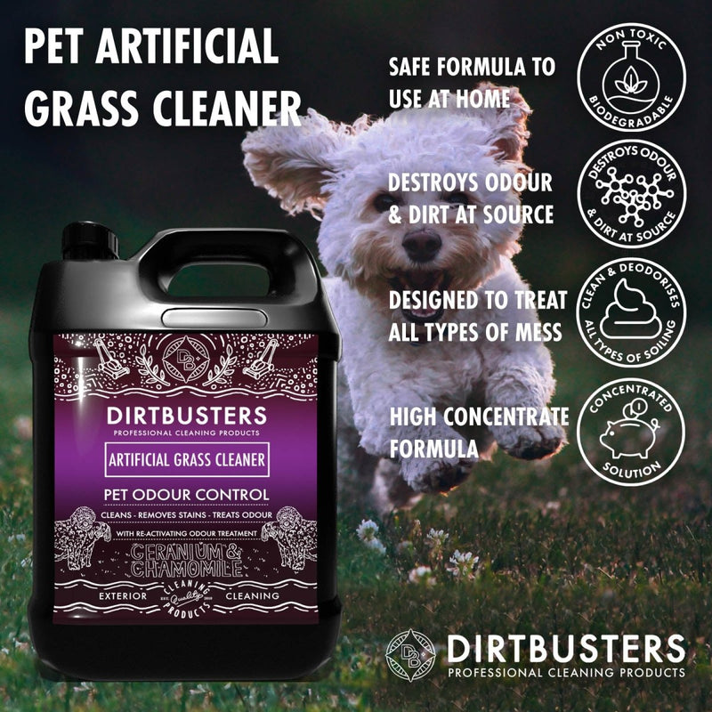 Dirtbusters Pet Artificial Grass Cleaner With Urine Deodoriser (5L) - dirtbusters.co.uk