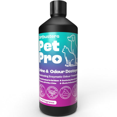 Pet Pro Urine & Odour Destroyer Enzyme Cleaner For Carpet, Upholstery & Hard Floors, Neutralise & Remove Pet, Dog & Cat Odours At Source, With Reactivating Enzymatic Treatment (1L)