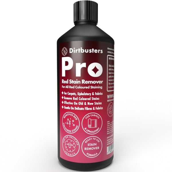 Dirtbusters Pro Red Wine Carpet Stain Remover, Powerful Professional Carpet Cleaning Solution To Remove Stubborn Red Stains (1L) - dirtbusters.co.uk