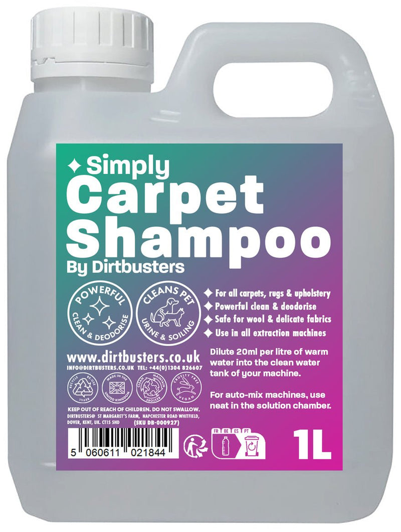 Dirtbusters Simply Carpet Cleaner Shampoo Solution (1L)
