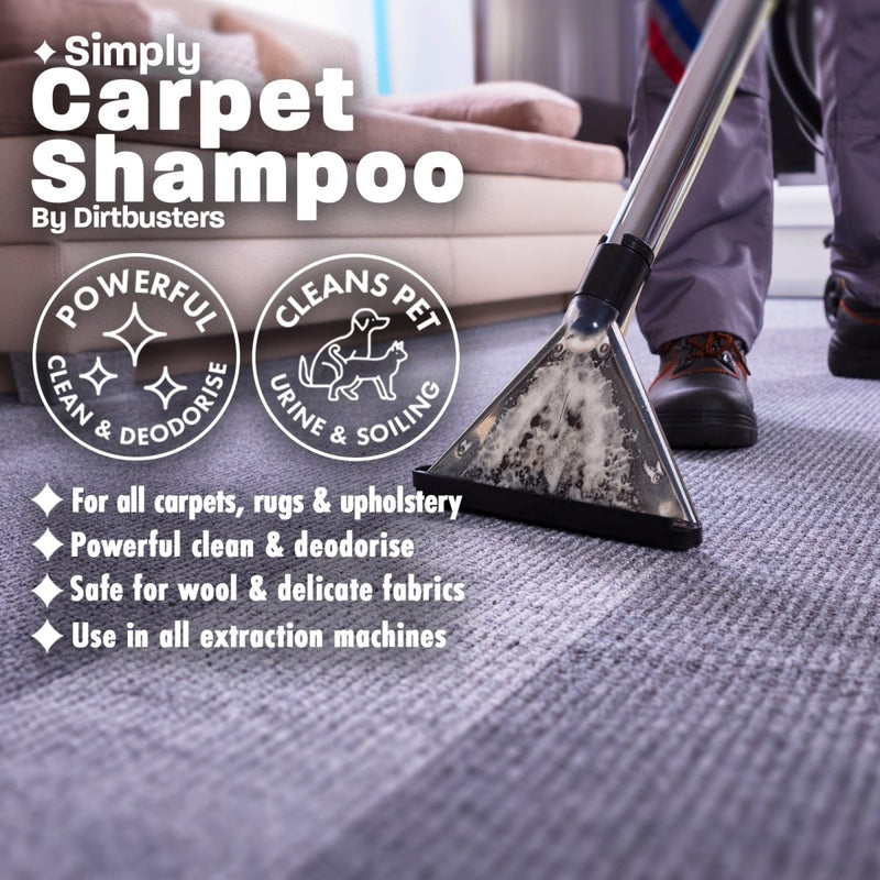 Dirtbusters Simply Carpet Cleaner Shampoo Solution (5L) - dirtbusters.co.uk