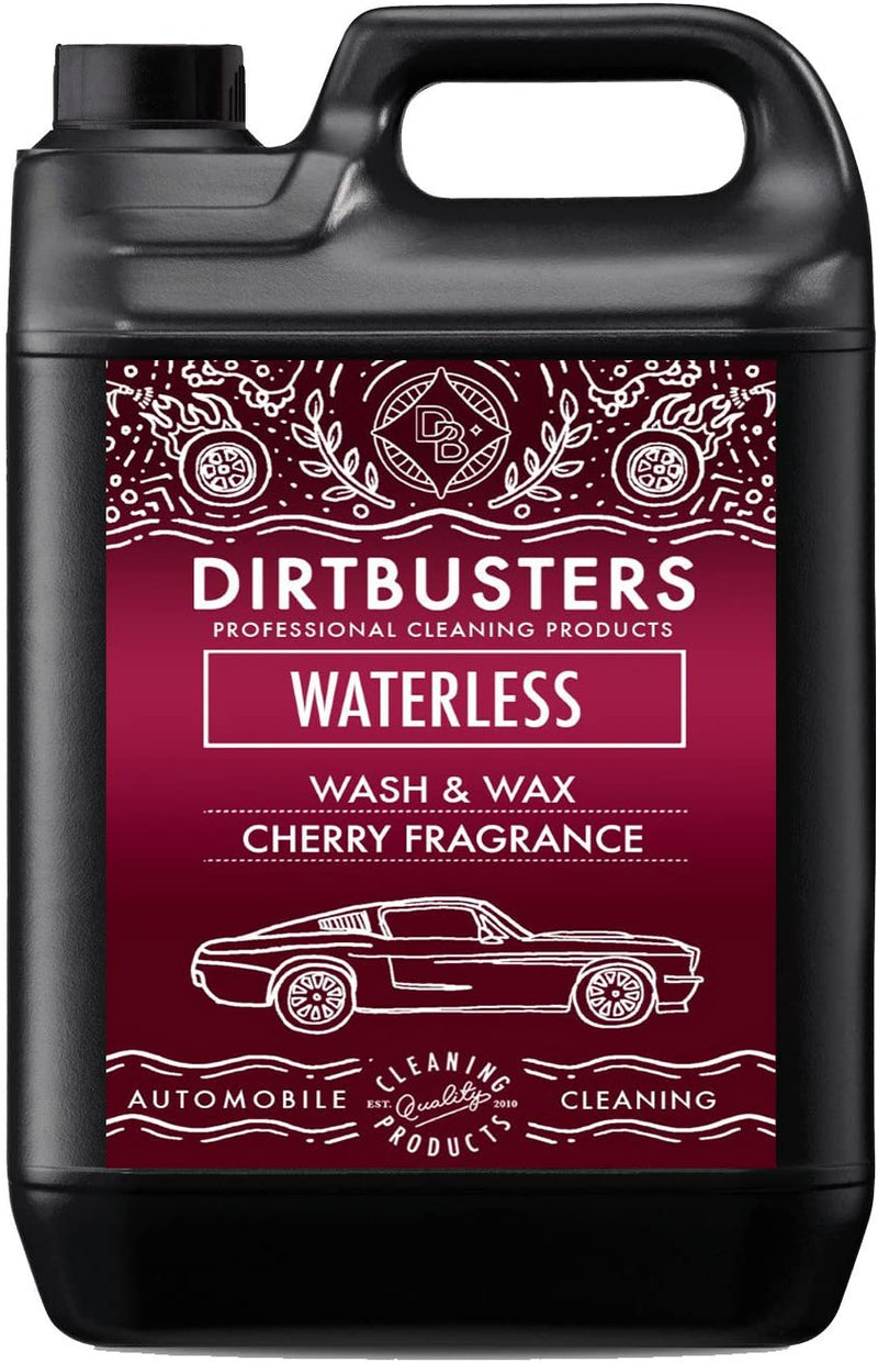 Dirtbusters Waterless Car Wash and Wax Cleaner, Cherry Fragrance (5 Litre) - dirtbusters.co.uk