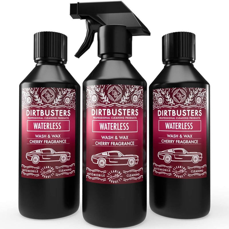 Dirtbusters Waterless Car Wash and Wax Cleaner, Cherry Fragrance (500ml) - dirtbusters.co.uk