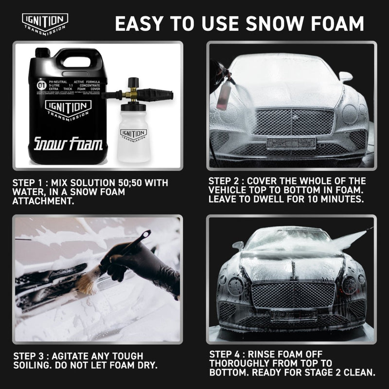 Ignition Transmission Snow Foam PH Neutral Car Shampoo (5L) - dirtbusters.co.uk