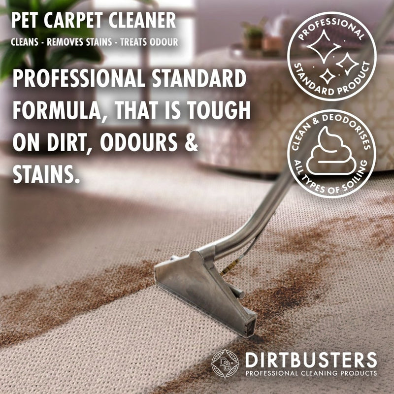 Pet Carpet Cleaner Shampoo Solution, For Odour & Stains (5L) - dirtbusters.co.uk