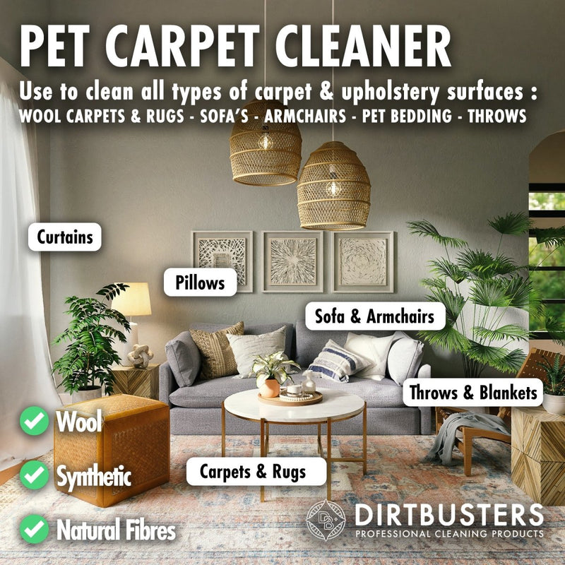 Pet Carpet Shampoo Cleaner Solution, For Urine, Odour & Stains - Blackberry & Fig (5L) - dirtbusters.co.uk