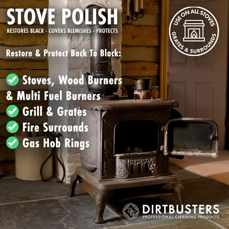 Stove Polish, Stove Glass Cleaner & Stove Cleaner Spray Care Kit - dirtbusters.co.uk